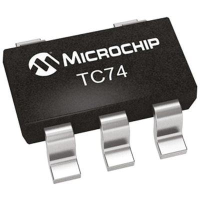 Microchip Temperature Sensor, Digital Output, Surface Mount, Serial-I2C, SMBus, ±2°C, 5 Pins