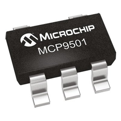 Microchip Temperature Sensor Switch, Open Drain Output, Surface Mount, ±6°C, 5 Pins