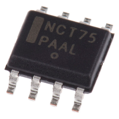 onsemi Temperature Sensor, Digital Output, Surface Mount, Serial-I2C, SMBus, ±1°C, 8 Pins