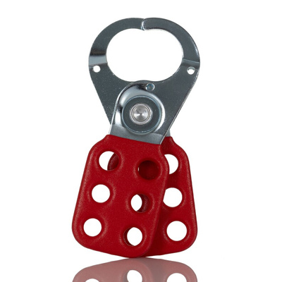 RS PRO 6-Lock Steel Hasp Lockout, 9.5mm Shackle, 25mm Attachment