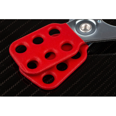 RS PRO 6-Lock Steel Hasp Lockout, 9.5mm Shackle, 38mm Attachment