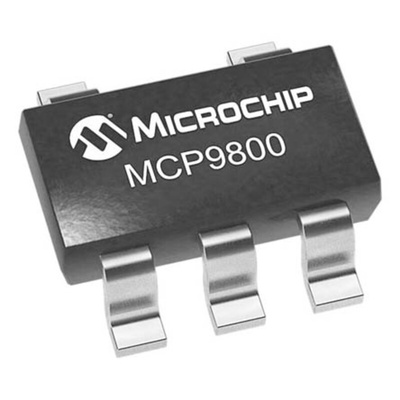 Microchip MCP9800 Series Digital Temperature Sensor, Current, Voltage Output, Surface Mount, I2C, SMBus, ±3°C, 5 Pins