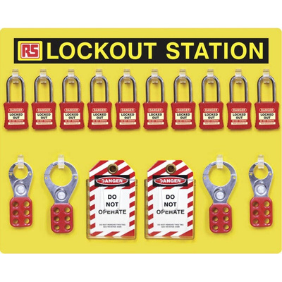 RS PRO 10 Padlock Lockout Station