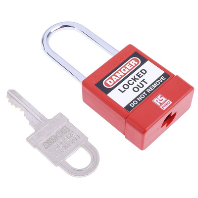 RS PRO 1-Lock Steel Safety Lockout, 5mm Shackle