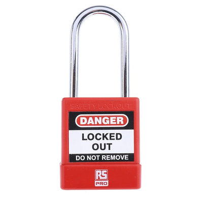 RS PRO 1-Lock Steel Safety Lockout, 5mm Shackle