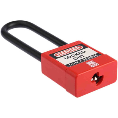 RS PRO 1-Lock Steel Safety Lockout, 6mm Shackle