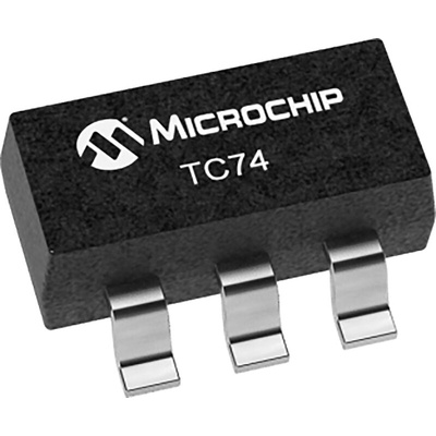 Microchip TC74 Series Temperature Sensor, Digital Output, Through Hole Mount, Serial-I2C, SMBus, ±3°C, 5 Pins