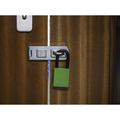 RS PRO Green 1-Lock Aluminium, Nylon Safety Lockout, 6.4mm Shackle