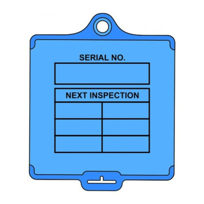 50Each 'Serial No. Next Inspection' Lockout Tag