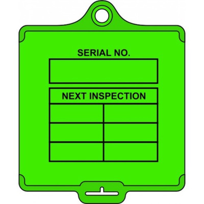 50Each 'Serial No. Next Inspection' Lockout Tag