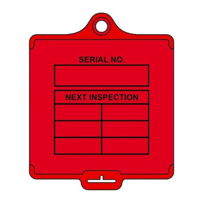 50Each 'Serial No. Next Inspection' Lockout Tag