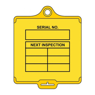 50Each 'Serial No. Next Inspection' Lockout Tag
