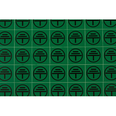 RS PRO Black/Green Vinyl Safety Labels, Symbol-Text 12.5 mm x 12.5mm