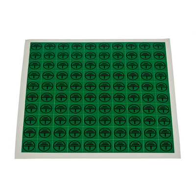 RS PRO Black/Green Vinyl Safety Labels, Symbol-Text 12.5 mm x 12.5mm