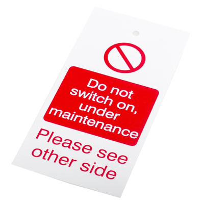 1 x 'Do Not Switch On' Lockout Tag