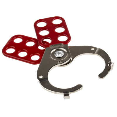 RS PRO 6-Lock Steel Hasp Lockout, 38mm Attachment