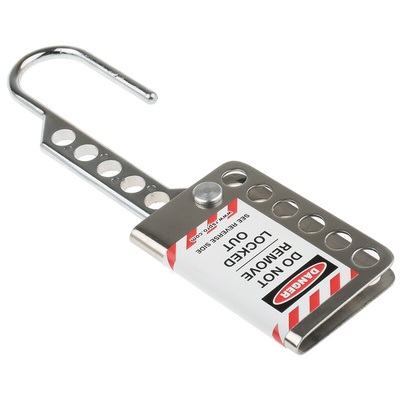 RS PRO 6-Lock Stainless Steel Sheet Hasp Lockout, 5mm Shackle