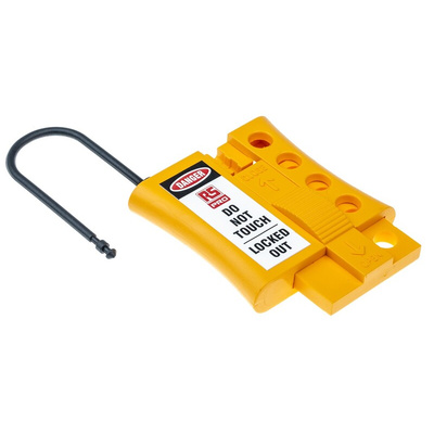 RS PRO 4-Lock Nylon Lockout Electrical Hasp, 3mm Shackle