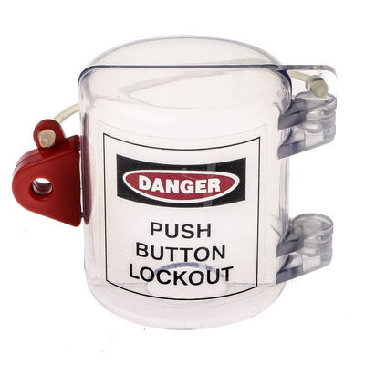 RS PRO 1-Lock PVC Push Button Lockout, 30mm Shackle