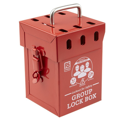 RS PRO 6 Padlock Lockout Station, 110 x 110 x 155mm