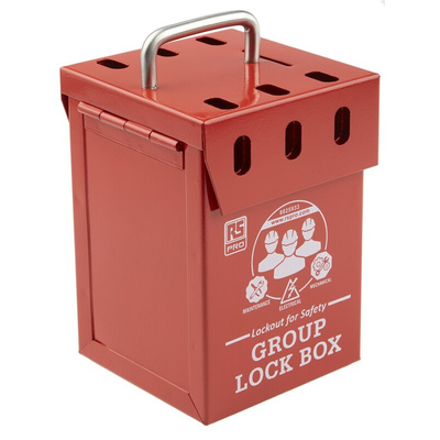 RS PRO 6 Padlock Lockout Station, 110 x 110 x 155mm