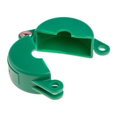 Brady Green PP Adjustable Gate Valve Lockout, 6.5mm Shackle, 64mm Attachment