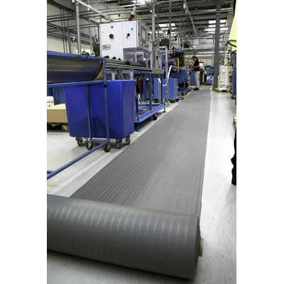 Coba Europe Orthomat Ribbed PVC Foam Anti-Fatigue Mat, 0.9m x 1.5m x 9.5mm