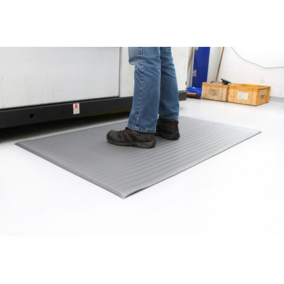Coba Europe Orthomat Ribbed PVC Foam Anti-Fatigue Mat, 0.6m x 0.9m x 9.5mm