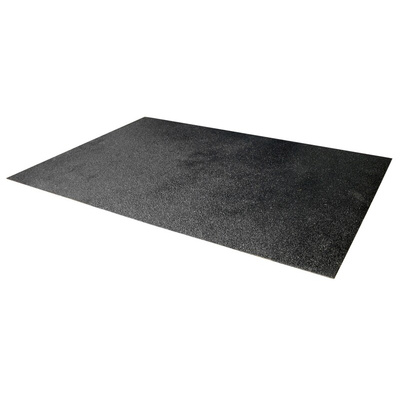 RS PRO Black Anti-Slip Flooring Glass Fibre Reinforced Plastic, Silicone Carbide Mat, Solid Finish 1.2m x 0.8m x 5mm