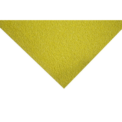 RS PRO Yellow Anti-Slip Flooring Glass Fibre Reinforced Plastic, Silicone Carbide Mat, Solid Finish 1.2m x 0.8m x 5mm