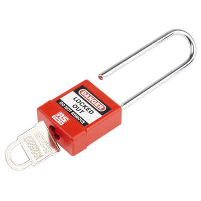 RS PRO 1-Lock Steel Safety Lockout, 5mm Shackle