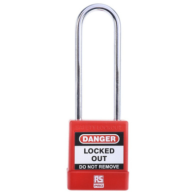 RS PRO 1-Lock Steel Safety Lockout, 5mm Shackle