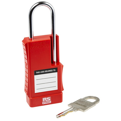 RS PRO 1-Lock Steel Safety Lockout, 5mm Shackle