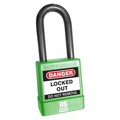 RS PRO Green Steel Safety Padlocks