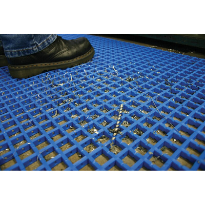 Coba Europe Blue Anti-Slip PVC Mat, Holes Finish 5m x 0.6m x 12mm