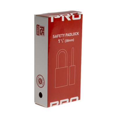 RS PRO Red 1-Lock Nylon, Steel Safety Lockout, 6.4mm Shackle