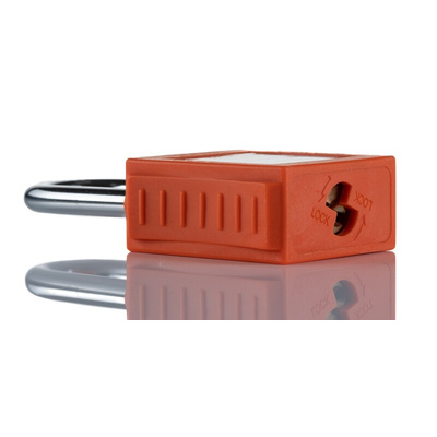 RS PRO Orange 1-Lock Nylon, Steel Safety Lockout, 6.4mm Shackle