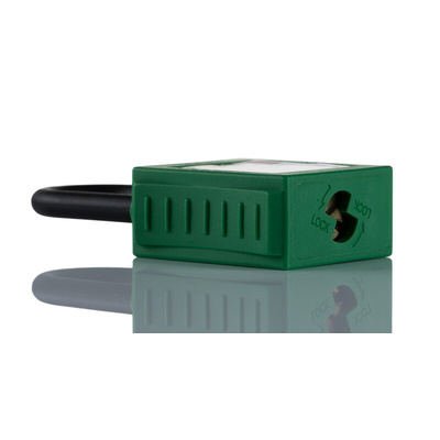RS PRO Green 1-Lock Nylon Safety Lockout, 6.4mm Shackle