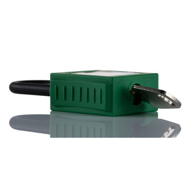 RS PRO Green 1-Lock Nylon Safety Lockout, 6.4mm Shackle