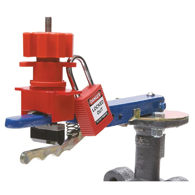 Brady Red Nylon, Stainless Steel Safety Lockout