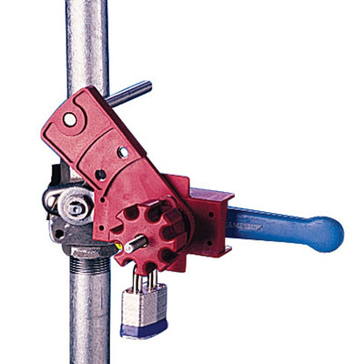 Brady Red Nylon, Stainless Steel Safety Lockout