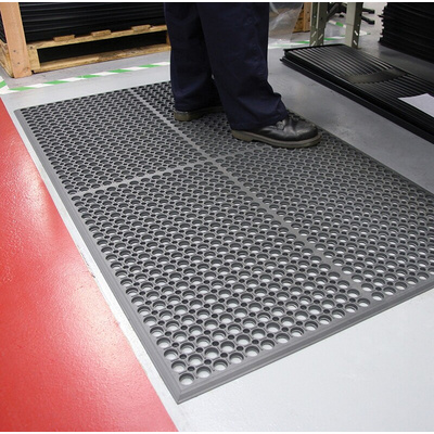 Coba Europe Worksafe Rubber Anti-Fatigue Mat, 0.9m x 1.5m x 16mm