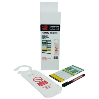 Spectrum Industrial TG01 Series White Safety Scaffolding Tag, English Language, 32Each per Pack