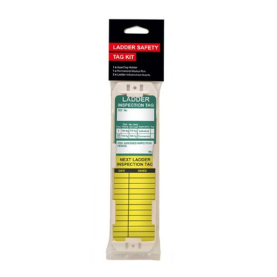 Spectrum Industrial TG04 Series White Safety Ladder Tag, English Language, 4Each per Pack