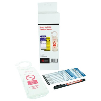 Spectrum Industrial TG12 Series White Safety Scaffolding Tag, English Language, 32Each per Pack