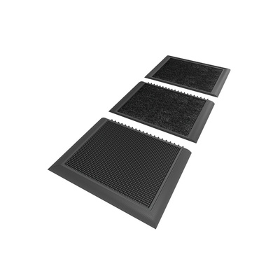 Notrax Charcoal/Black Anti-Slip Flooring Natural and Synthetic Rubber Blend Hygienic Mat 153cm x 91cm x 19mm