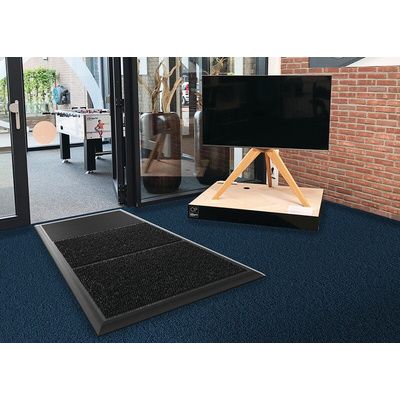 Notrax Charcoal/Black Anti-Slip Flooring Natural and Synthetic Rubber Blend Hygienic Mat 153cm x 91cm x 19mm