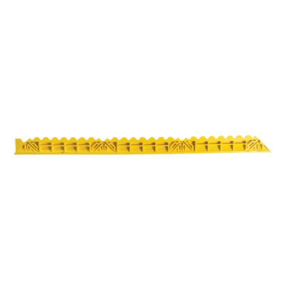 Notrax Yellow Edge Protector Strip Nitrile Rubber Bevels, Ribbed Finish 101cm x 6cm x 19mm