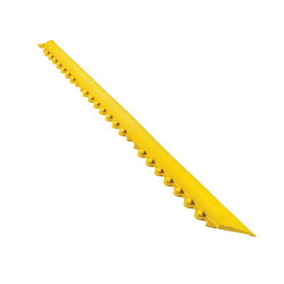 Notrax Yellow Edge Protector Strip Nitrile Rubber Bevels, Ribbed Finish 101cm x 6cm x 19mm