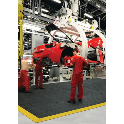Notrax 656 100% Nitrile Rubber Anti-Fatigue Mat, 91cm x 91cm x 19mm